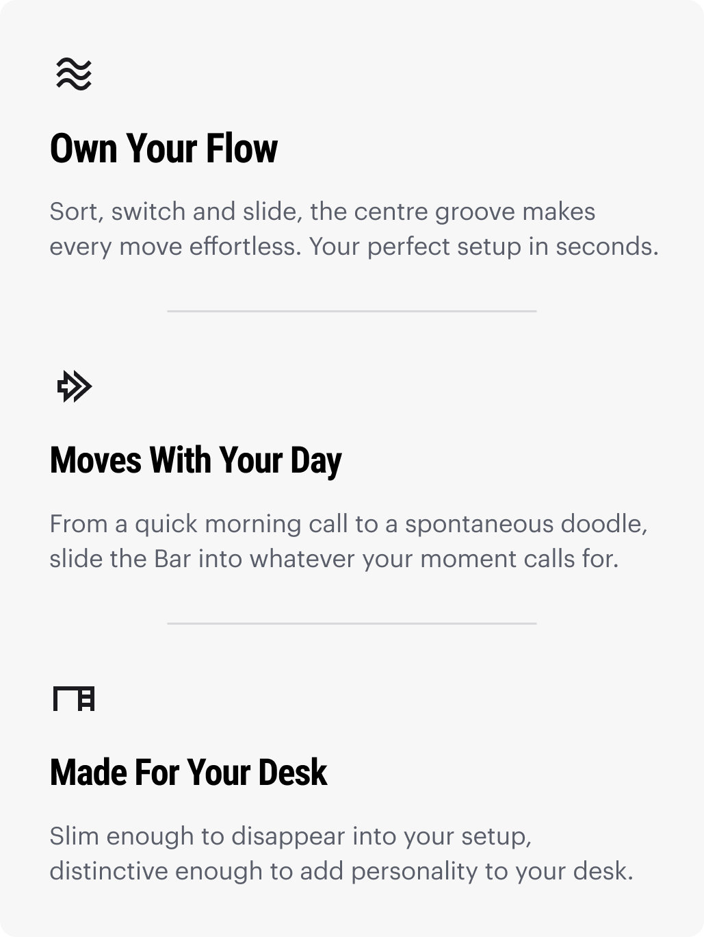 Own Your Flow features