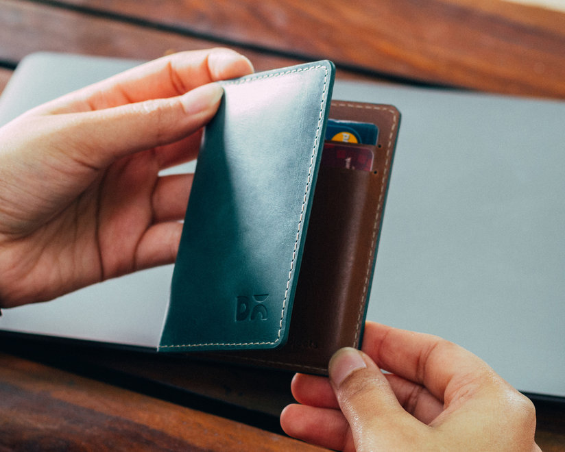 DailyObjects Deep Navy Log Bi-Fold Leather Wallet Buy At DailyObjects