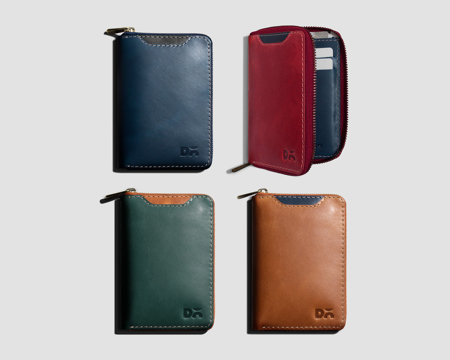 ZIP-AROUND LEATHER WALLET