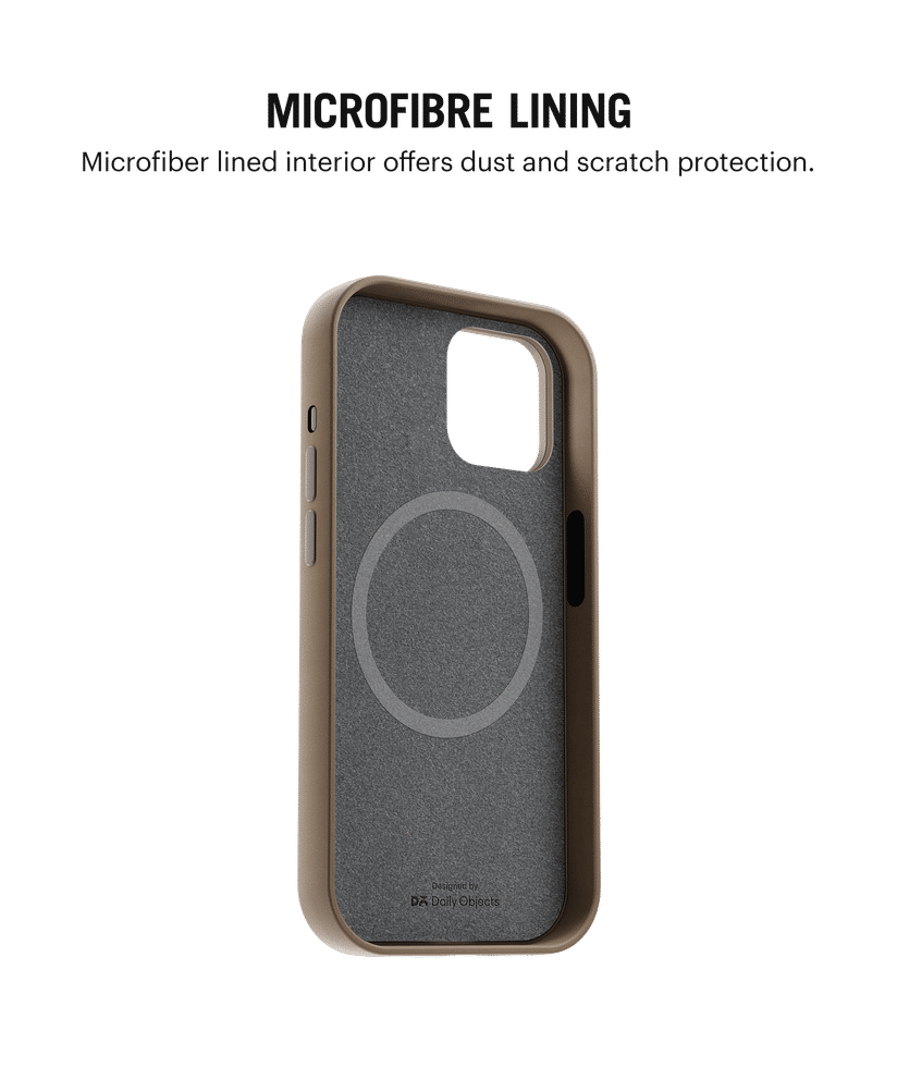 Black-Beige Leatherite MagSafe Phone Case Cover for iPhone 15