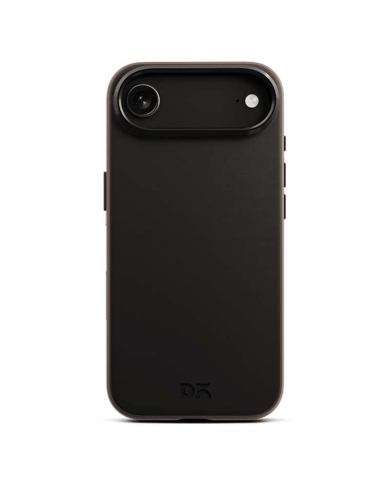 Black-Beige Leatherite MagSafe Phone Case Cover for iPhone Air
