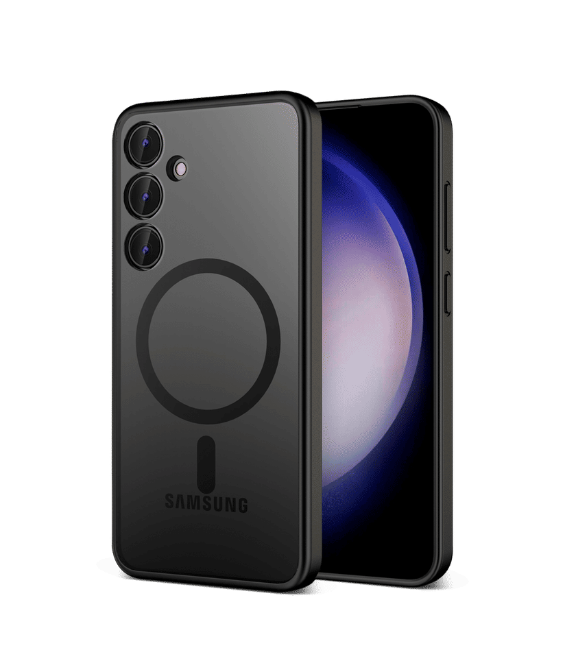 Black Nimbus Magnetic Phone Case Cover For Samsung Galaxy S24 Plus