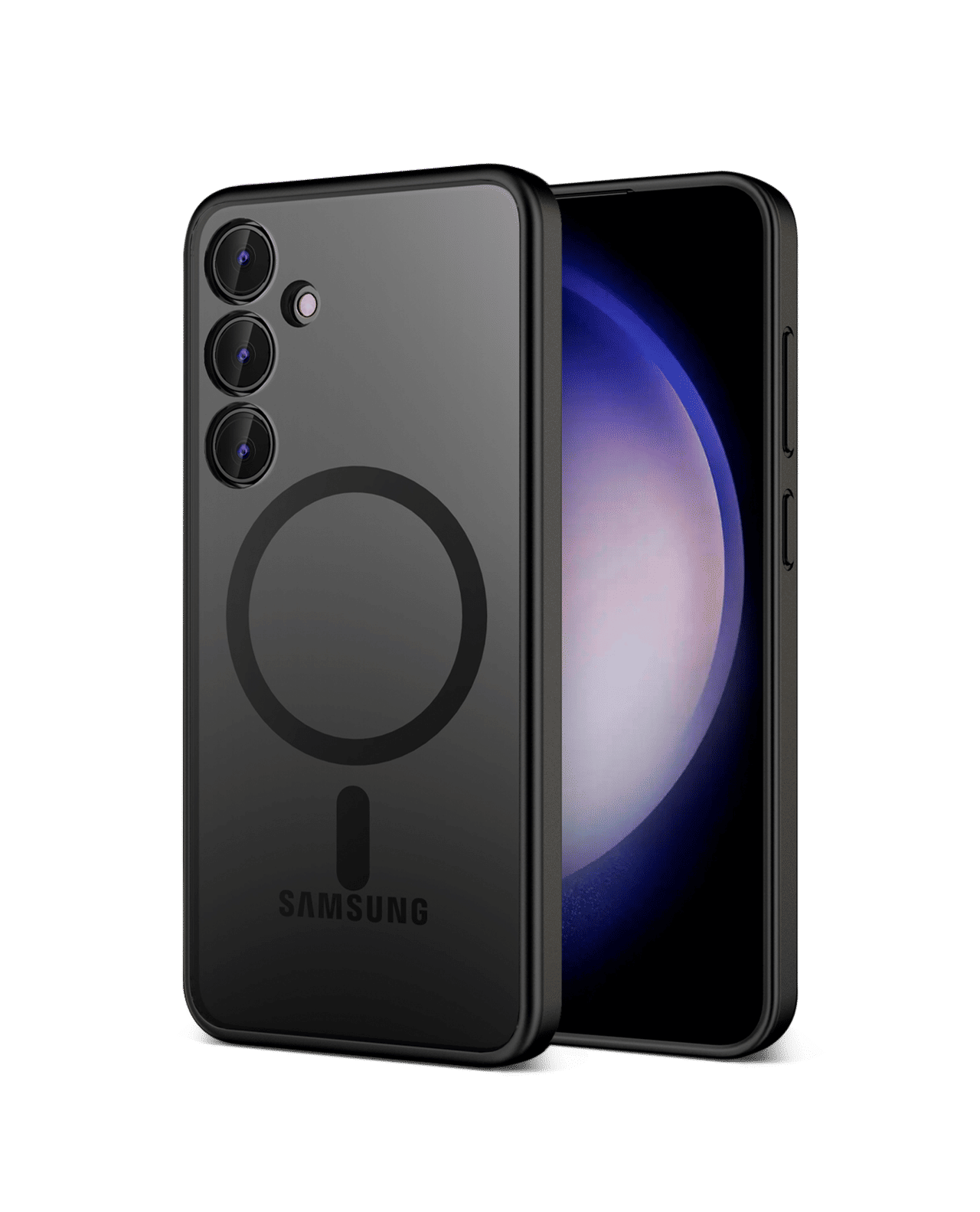 Black Nimbus Magnetic Phone Case Cover For Samsung Galaxy S24 Plus