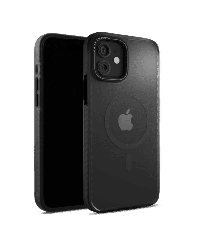 Funda de silicona Apple con MagSafe Black Apple iPhone 12 / 12 Pro