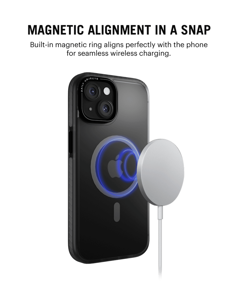 Black Nimbus MagSafe Phone Case Cover For iPhone 15 Plus | Black