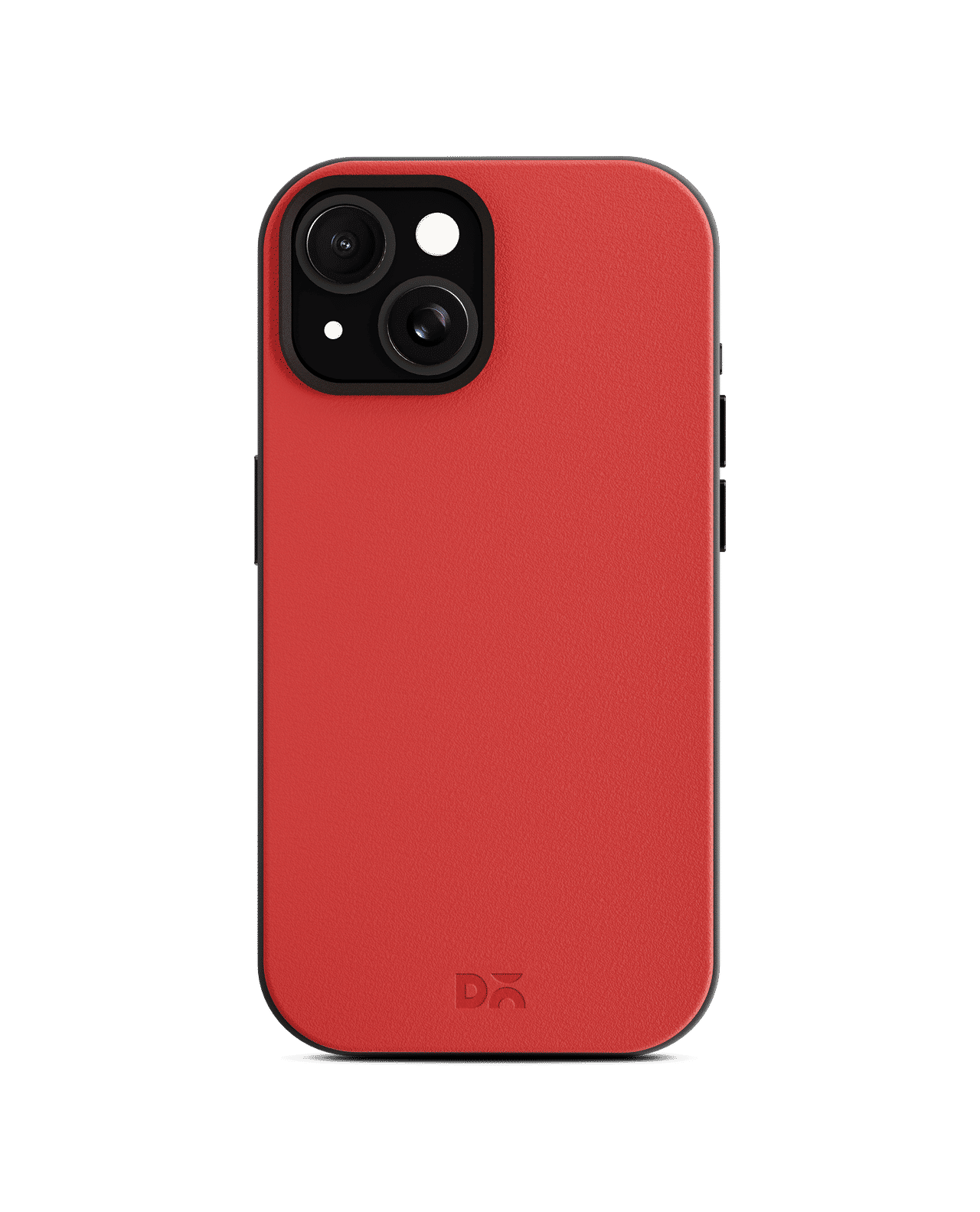 Crimson-Grey Leatherite MagSafe Phone Case Cover for iPhone 15 Plus