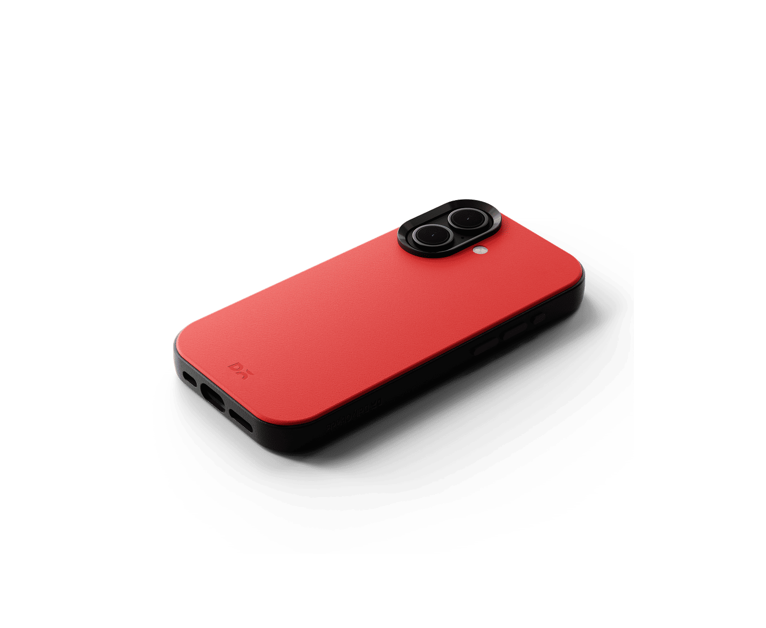 Crimson-Grey Leatherite MagSafe Phone Case Cover for iPhone 16