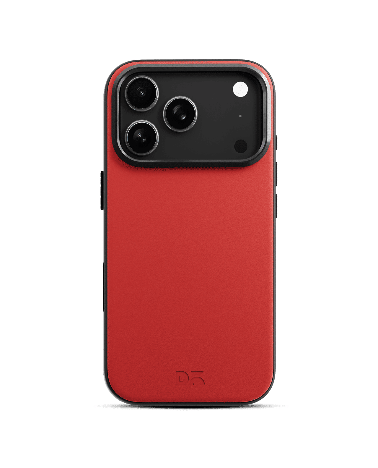 Crimson-Grey Leatherite MagSafe Phone Case Cover for iPhone 17 Pro