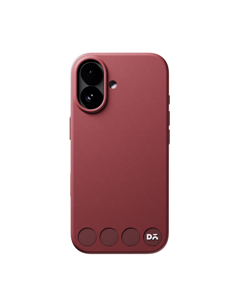 Dahlia Red Stack Leatherette Phone Case for iPhone 17