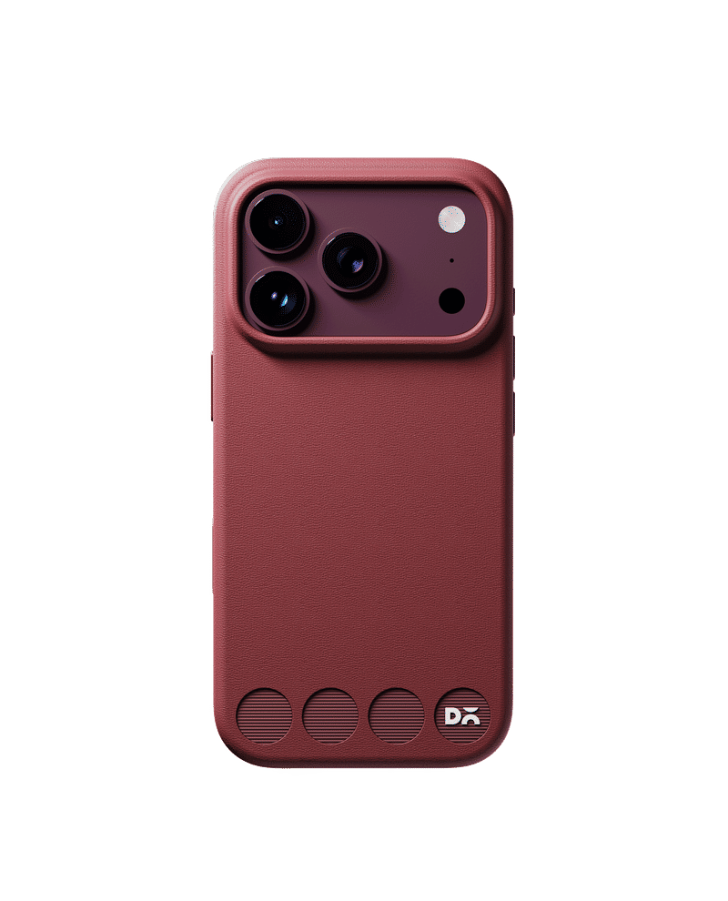 Dahlia Red Stack Leatherette Phone Case for iPhone 17 Pro Max