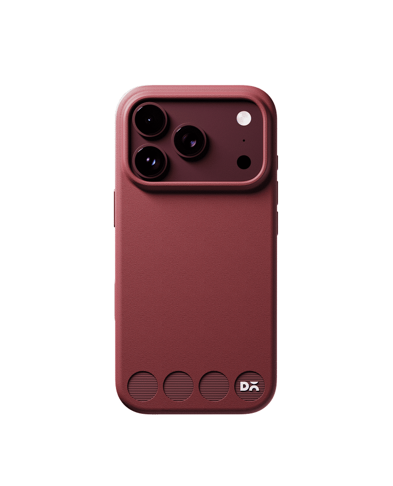 Dahlia Red Stack Leatherette Phone Case for iPhone 18 Pro