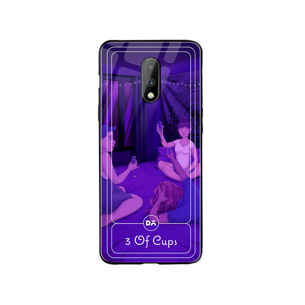 

DailyObjects 3 Of Cups Glass Case Cover For OnePlus 7