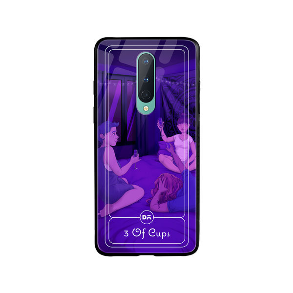 

DailyObjects 3 Of Cups Glass Case Cover For OnePlus 8