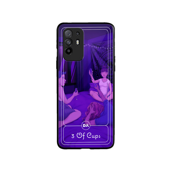 

DailyObjects 3 Of Cups Glass Case Cover For Oppo F19 Pro Plus