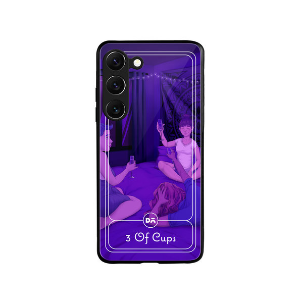 

DailyObjects 3 Of Cups Glass Case Cover For Samsung Galaxy S23