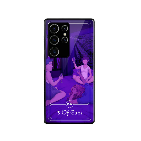 

DailyObjects 3 Of Cups Glass Case Cover For Samsung Galaxy S23 Ultra