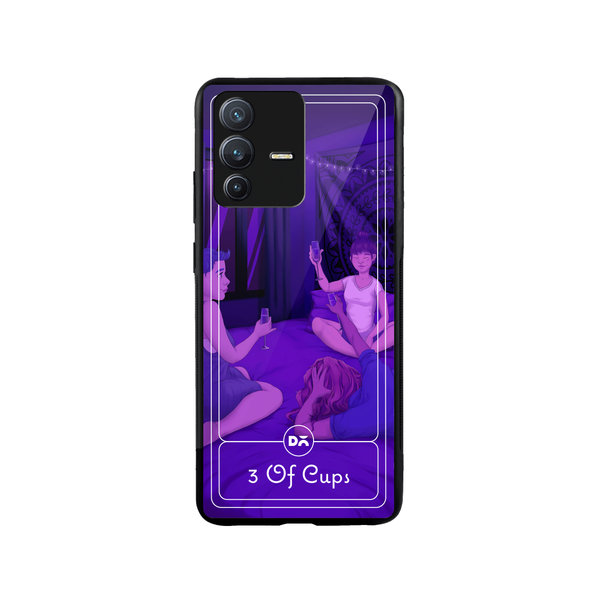 

DailyObjects 3 Of Cups Glass Case Cover For Vivo V23 Pro