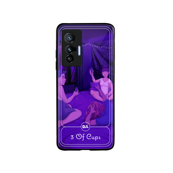

DailyObjects 3 Of Cups Glass Case Cover For Vivo X70