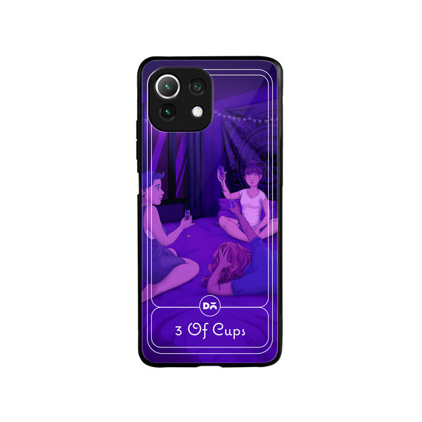 

DailyObjects 3 Of Cups Glass Case Cover For Xiaomi Mi 11 Lite