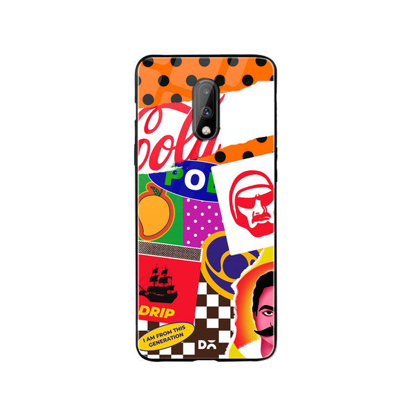 DailyObjects 90's Rule Glass Case Cover For OnePlus 7