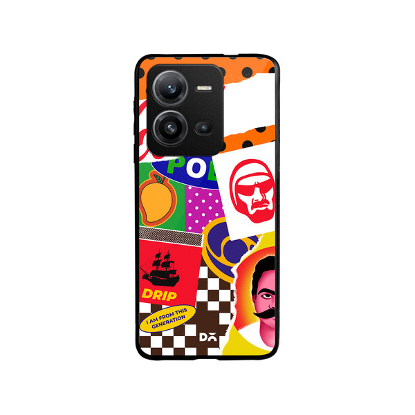 DailyObjects 90's Rule Glass Case Cover For Vivo V25