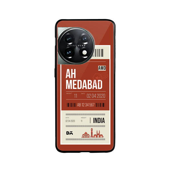 

DailyObjects Ahmedabad City Tag Glass Case Cover For OnePlus 11 5G