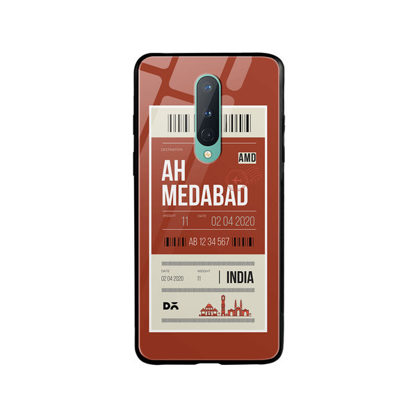 

DailyObjects Ahmedabad City Tag Glass Case Cover For OnePlus 8