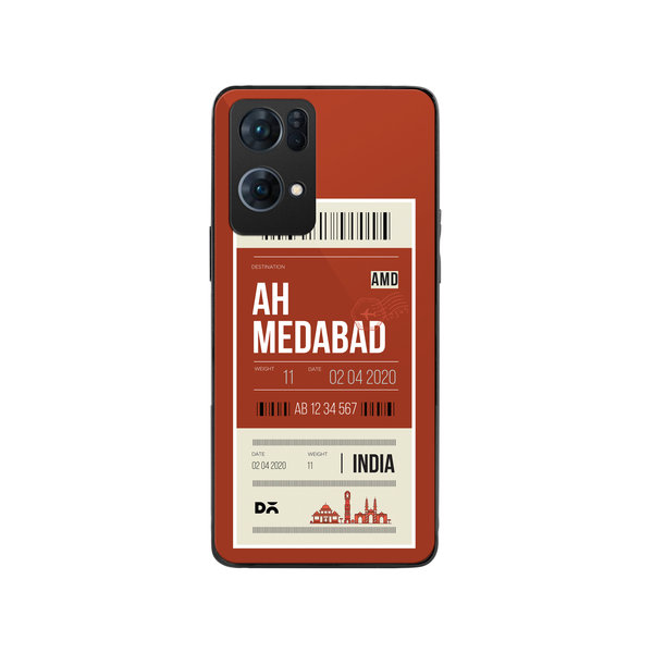 

DailyObjects Ahmedabad City Tag Glass Case Cover For Oppo Reno 7 Pro