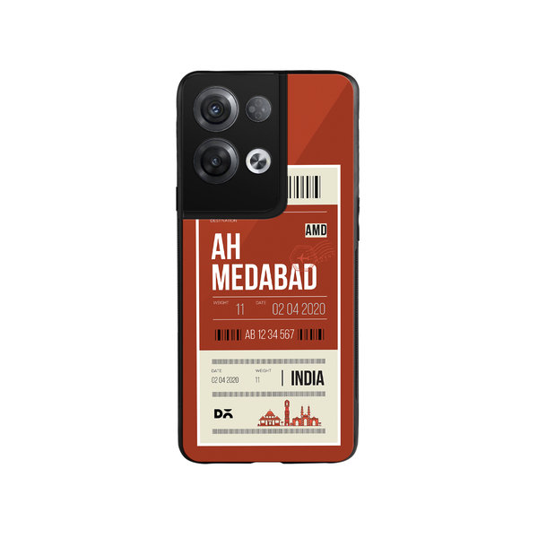 

DailyObjects Ahmedabad City Tag Glass Case Cover For Oppo Reno 8 Pro Plus