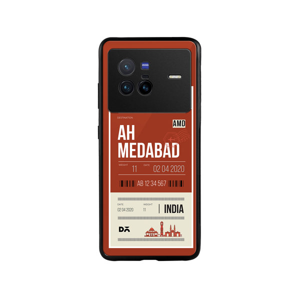 

DailyObjects Ahmedabad City Tag Glass Case Cover For Vivo X80