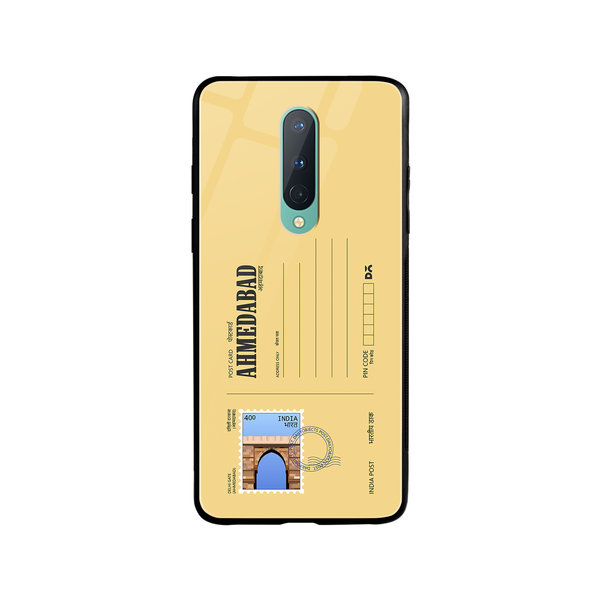 

DailyObjects Ahmedabad Delhi Gate Postcard Glass Case Cover For OnePlus 8