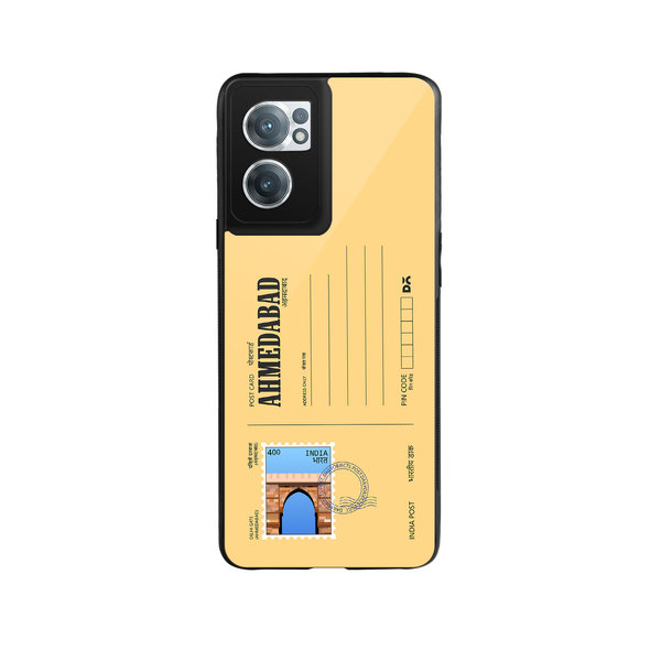 

DailyObjects Ahmedabad Delhi Gate Postcard Glass Case Cover For OnePlus Nord CE 2