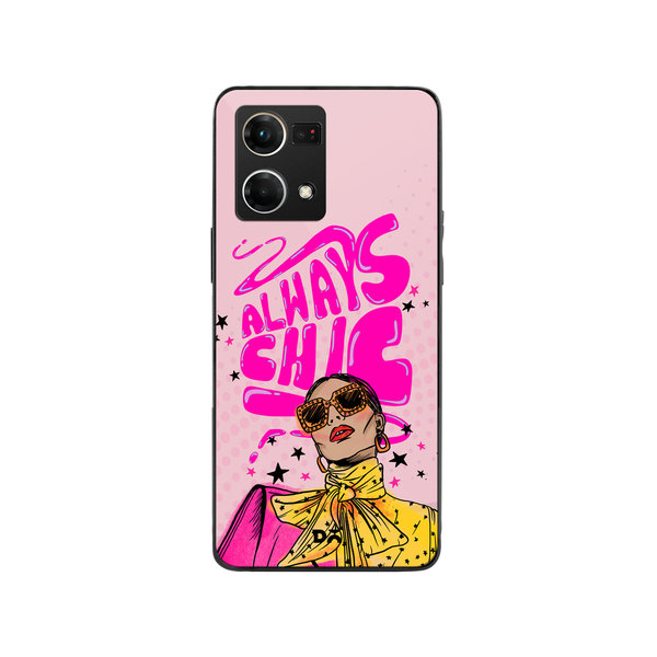 

DailyObjects Always Chic Glass Case Cover For Oppo F21 Pro