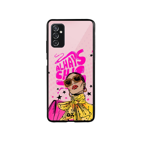 

DailyObjects Always Chic Glass Case Cover For Samsung Galaxy M52