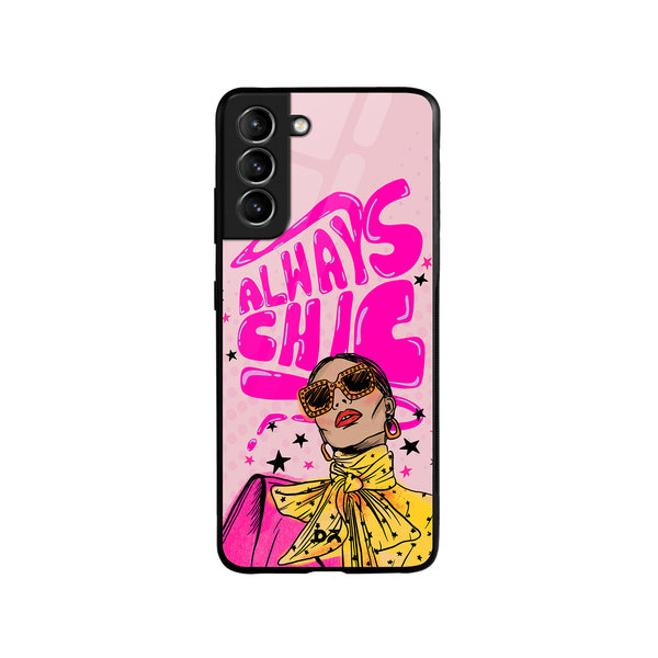 

DailyObjects Always Chic Glass Case Cover For Samsung Galaxy S21 FE
