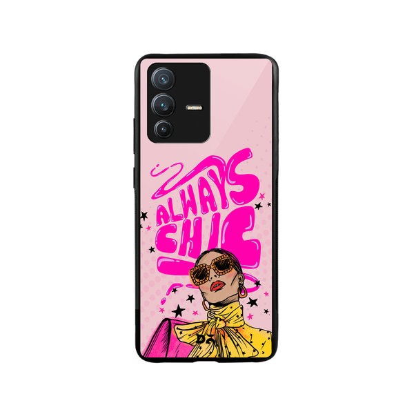 DailyObjects Always Chic Glass Case Cover For Vivo V23