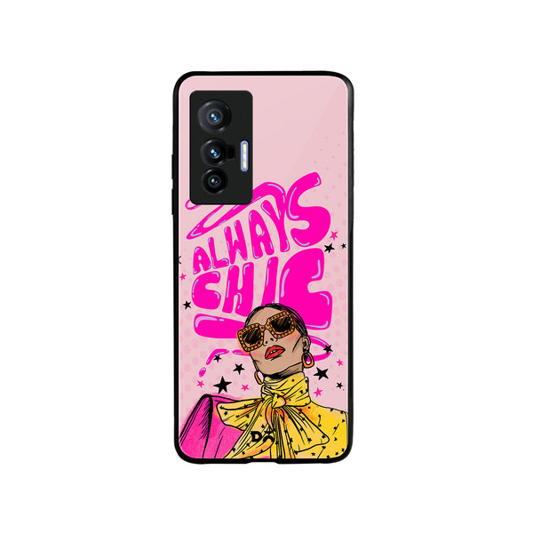 

DailyObjects Always Chic Glass Case Cover For Vivo X70