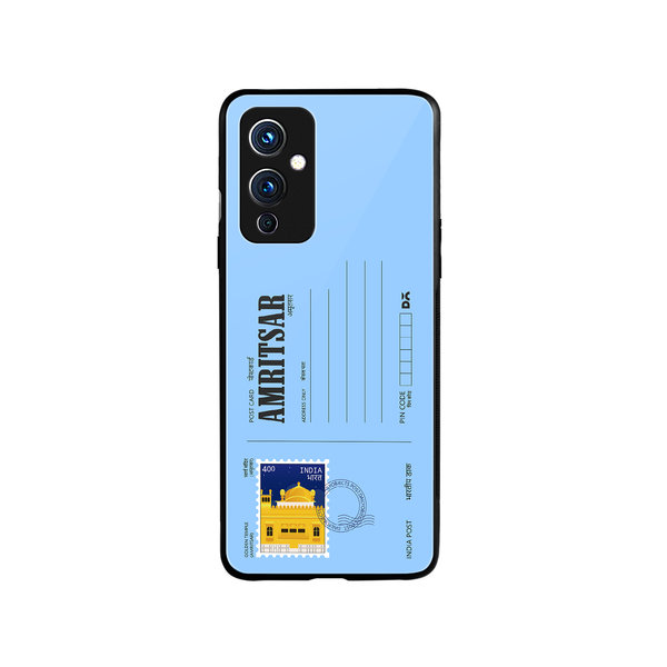 

DailyObjects Amritsar Golden Temple Postcard Glass Case Cover For OnePlus 9