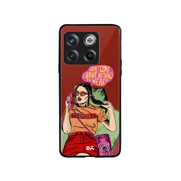 

DailyObjects Anti Social Babe Glass Case Cover For OnePlus 10T