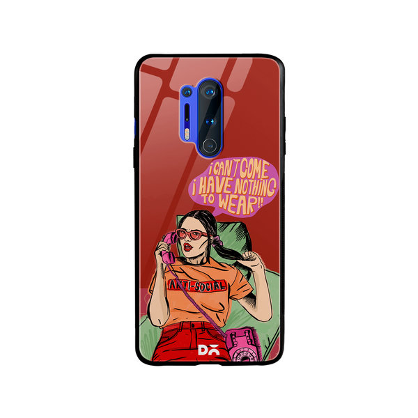 

DailyObjects Anti Social Babe Glass Case Cover For OnePlus 8 Pro