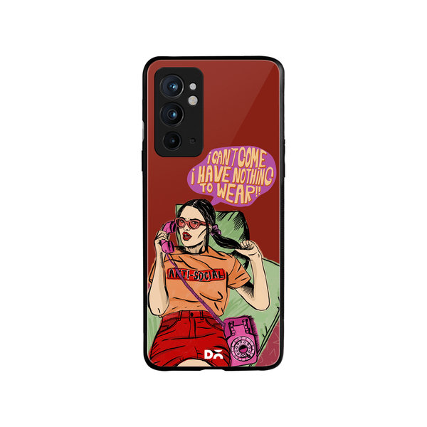 

DailyObjects Anti Social Babe Glass Case Cover For OnePlus 9RT