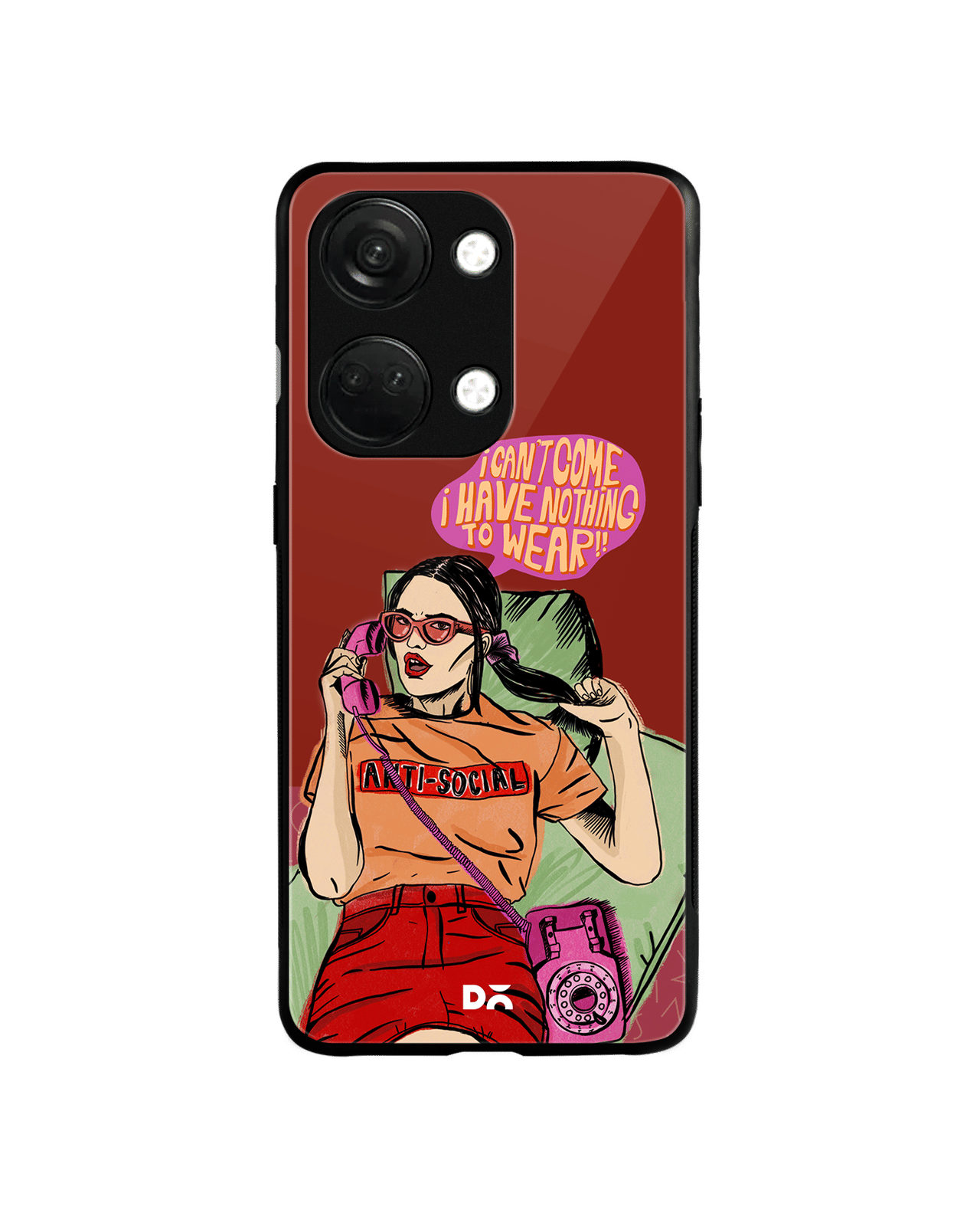 Anti Social Babe Glass Case Cover For OnePlus Nord 3