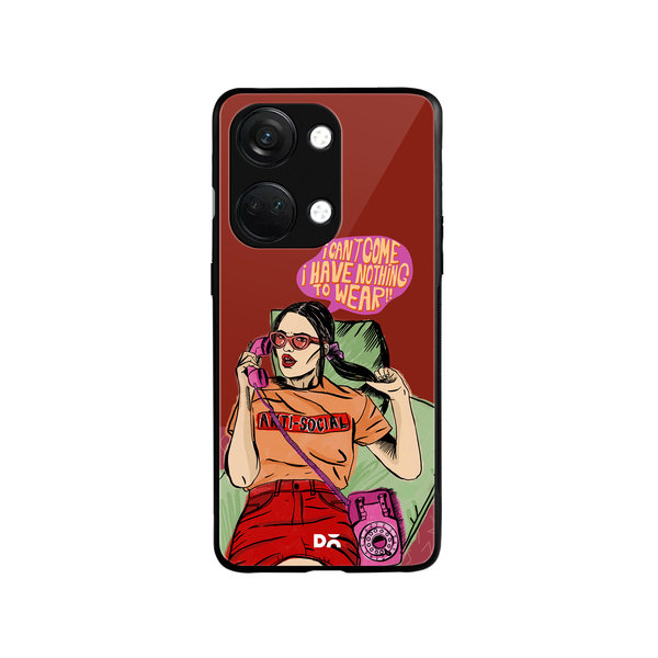 

DailyObjects Anti Social Babe Glass Case Cover For OnePlus Nord 3