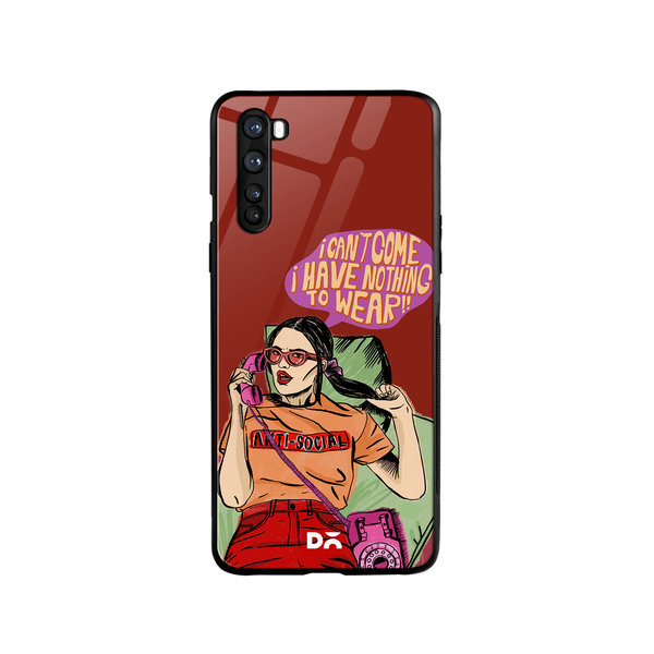 

DailyObjects Anti Social Babe Glass Case Cover For OnePlus Nord