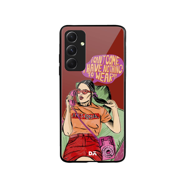 

DailyObjects Anti Social Babe Glass Case Cover For Samsung Galaxy A54 5G