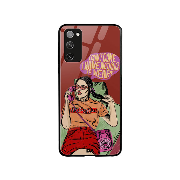 

DailyObjects Anti Social Babe Glass Case Cover For Samsung Galaxy S20 FE