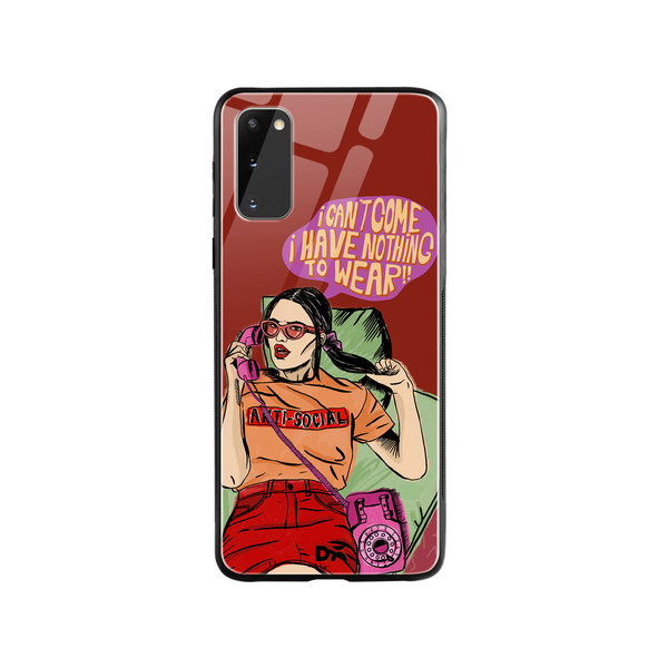 

DailyObjects Anti Social Babe Glass Case Cover For Samsung Galaxy S20