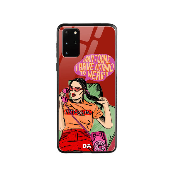 

DailyObjects Anti Social Babe Glass Case Cover For Samsung Galaxy S20 Plus