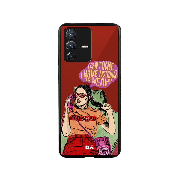 

DailyObjects Anti Social Babe Glass Case Cover For Vivo V23 Pro
