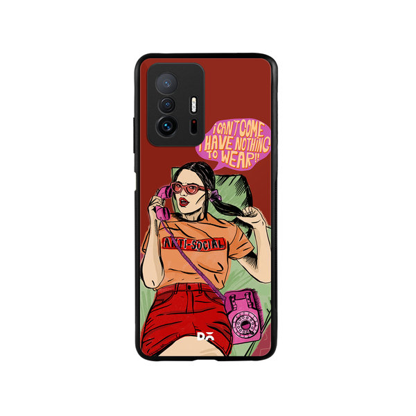 

DailyObjects Anti Social Babe Glass Case Cover For Xiaomi 11T